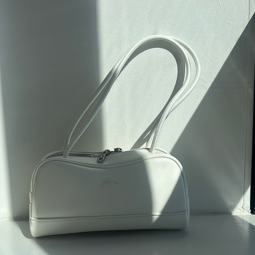 LACOSTE LORA BAG WOMEN WHITE MINI BOWLING